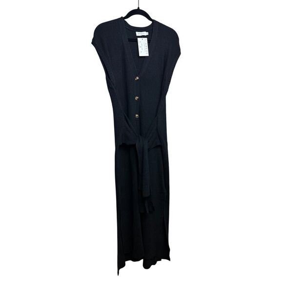 Mable Rib-Knit Front-Tie Maxi Sweater Dress NWT Sz. L - Picture 3 of 8